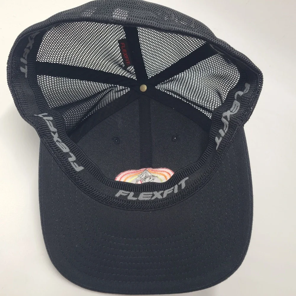 Volcom Hat Fitted One Size Trucker Mesh Black Hawaii Stone Rainbow Surf Skate